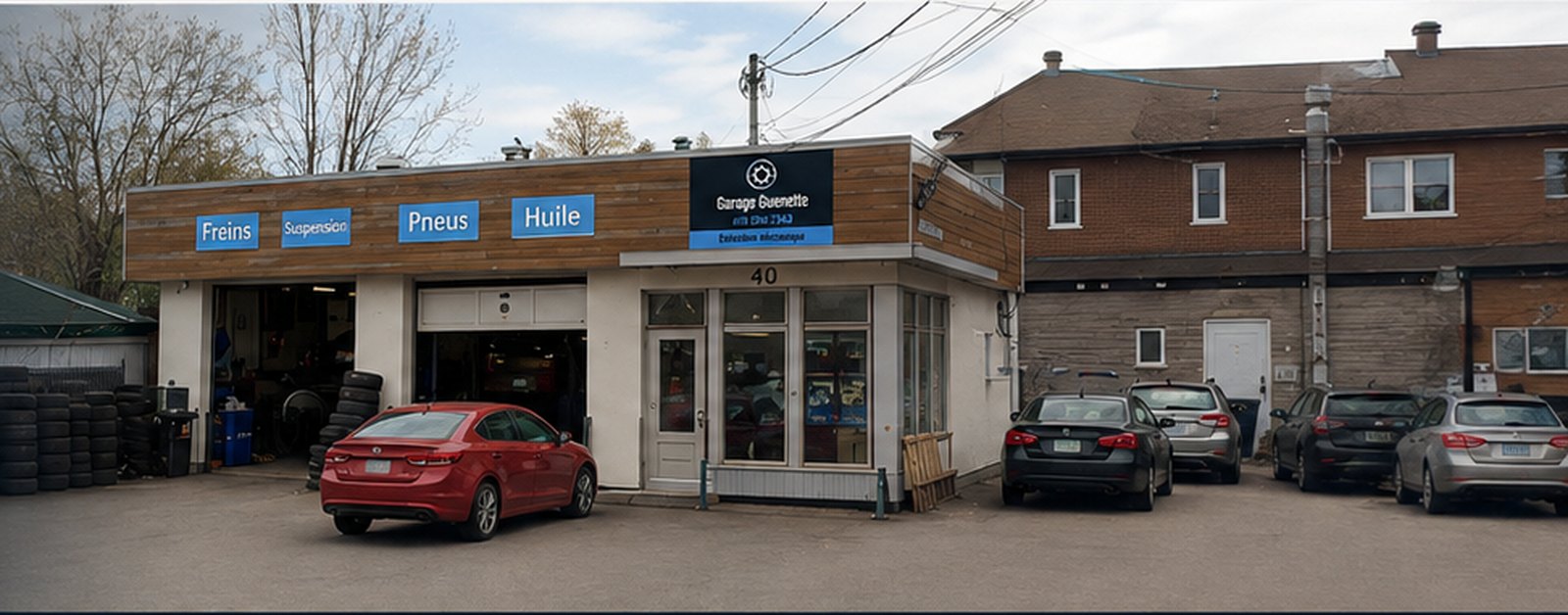 Façade du Garage Guenette au 40, rue Guenette à Lévis